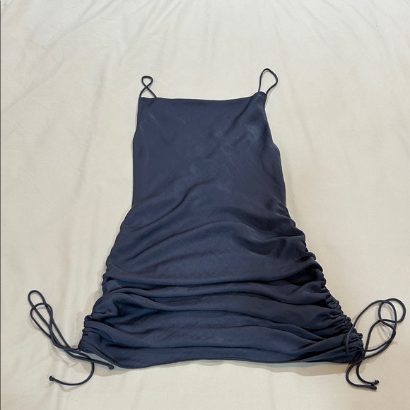 Free People Intimately Slip Dress Day to Night Silk Ruched Cowl Neck Size Small - Picture 4 of 6